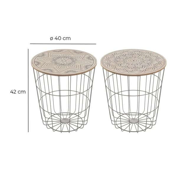 Set di 2 tavolini rotondi ø 40 cm - Casa Selección-image-4