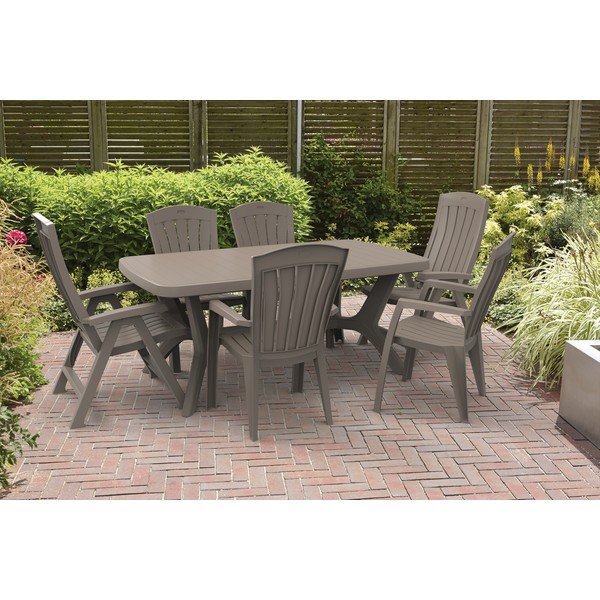 Sedia da giardino in plastica marrone scuro Santorini - Keter-image-1