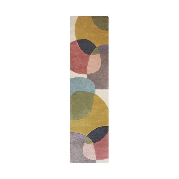 Passatoia in lana tessuta a mano 60x230 cm Glow Multi – Flair Rugs
