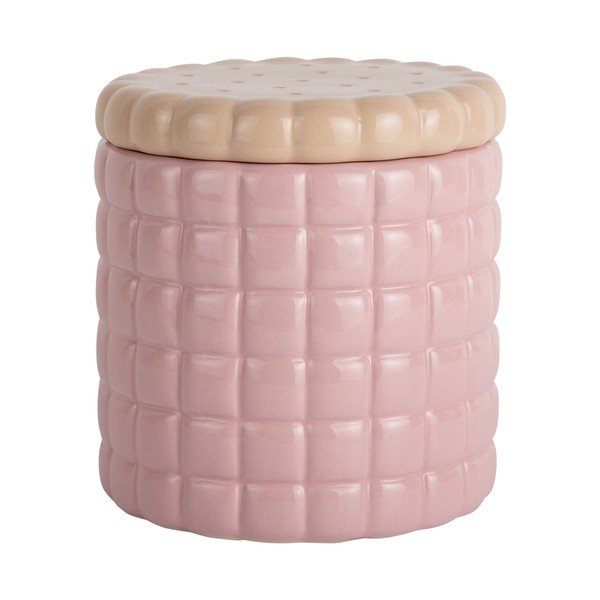 Scatola decorativa rosa chiaro in ceramica ø 14x15 cm Biscuit Box – PT LIVING