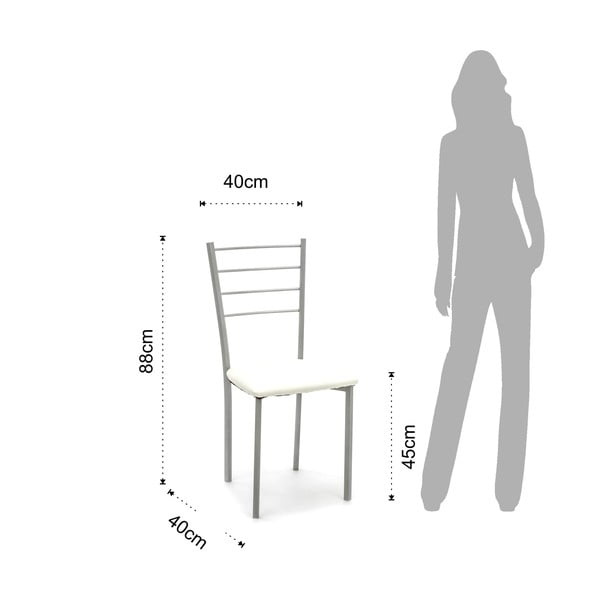 Sedie da pranzo bianche in un set di 2 Just - Tomasucci-image-4