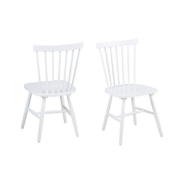 Sada 2 bílých jídelních židlí Actona Riano Dining Set
