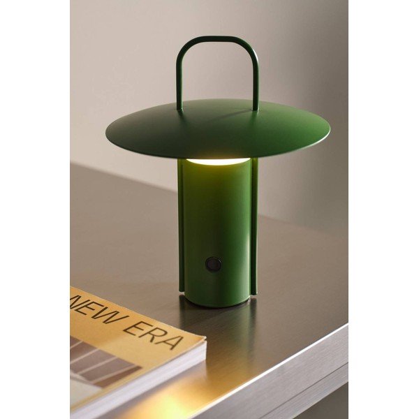 Lampada da tavolo LED verde in metallo con intensità regolabile (altezza totale 24 cm) Venna – Jotex-image-1