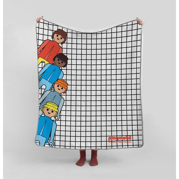 Coperta per bambini in microfibra 130x130 cm Checkerboard - Playmobil