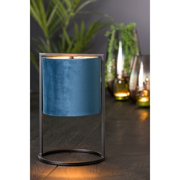 Lampada da tavolo nero-blu scuro (altezza 35 cm) Santos - Light & Living-image-1