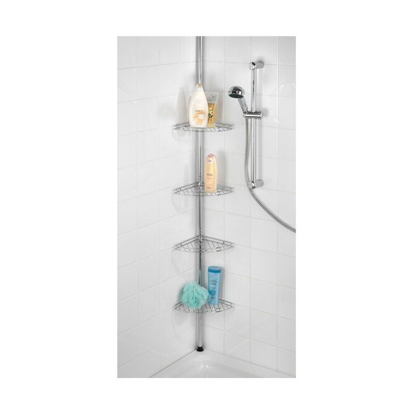 Mensola angolare telescopica per doccia Shiny, 28 x 20 cm Prea - Wenko-image-3