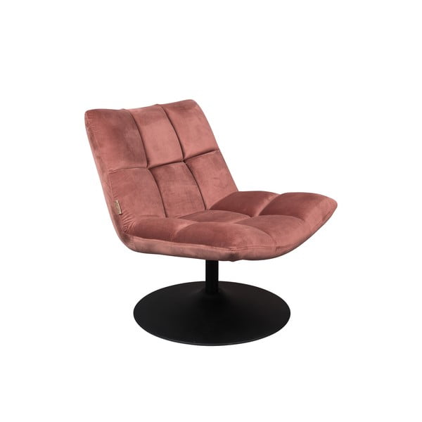 Poltrona in velluto rosa Bar - Dutchbone