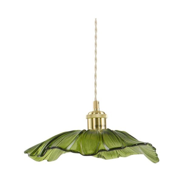 Lampadario verde/dorato in vetro ø 30 cm Nugget – Jotex