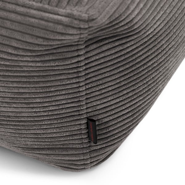 Puof a sacco marrone scuro con rivestimento in velluto a coste Softbox MooG – SLOWDOWN-image-4