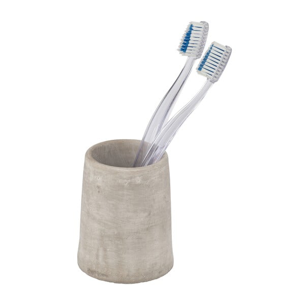 Tazza in cemento grigio per spazzolini da denti Villena - Wenko