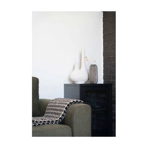 Vaso in pietra bianca e nera (altezza 20 cm) - House Nordic-image-3
