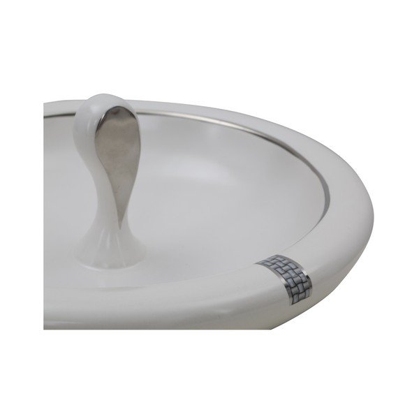 Contenitore in ceramica bianca Luttich, altezza 10 cm - Mauro Ferretti-image-1