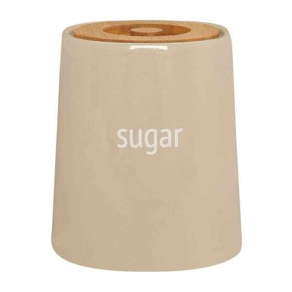 Barattolo per zucchero in crema Fletcher con coperchio in bambù, 800 ml - Premier Housewares