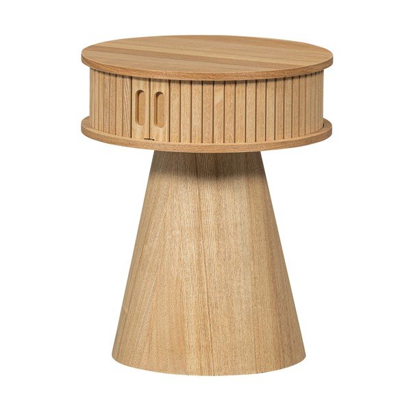 Comodino di colore naturale con effetto pino Karri – WOOOD-image-2