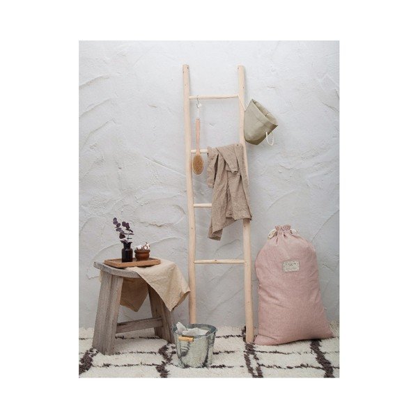 Sacco per biancheria in tessuto misto lino Sacco, altezza 75 cm Rose - Really Nice Things-image-1