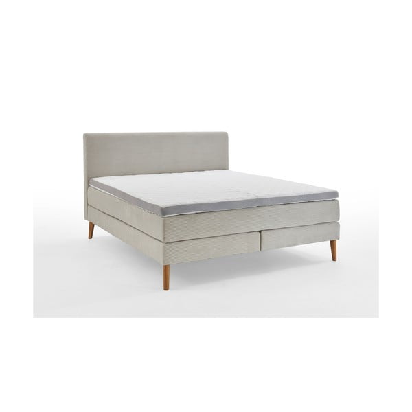 Letto boxspring beige 160x200 cm Linea – Meise Möbel-image-3