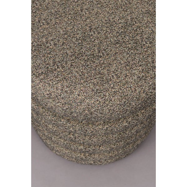 Poggiapiedi marrone con rivestimento in bouclé Fern – Dutchbone-image-4