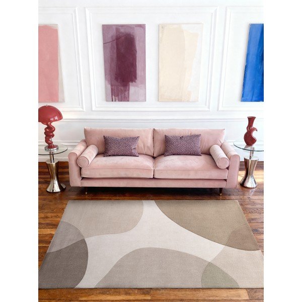 Tappeto beige in lana tessuto a mano 160x230 cm Hackney Clarissa – Ted Baker-image-1