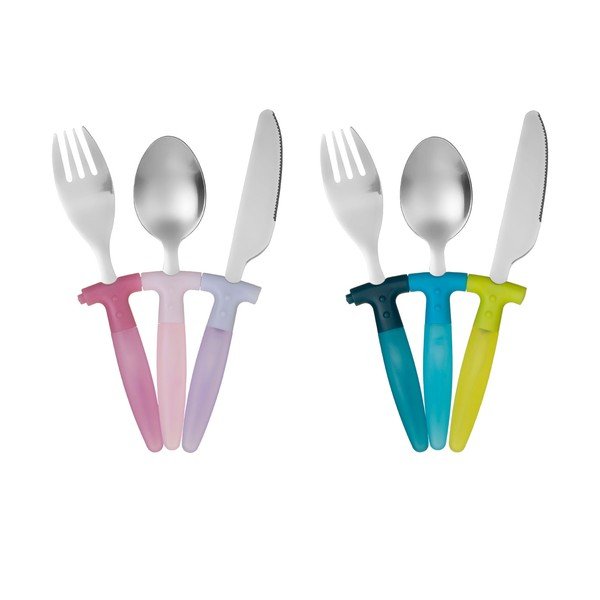 Set di posate per bambini in acciaio inox Rainbow da 3 pezzi - Premier Housewares-image-4