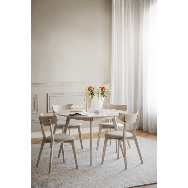 Sedia da pranzo in colore beige-naturale Ami - Rowico-image-1