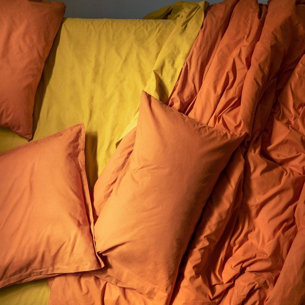 Copripiumino arancione in cotone per letto singolo 140x200 cm Basic - Happy Friday-image-1