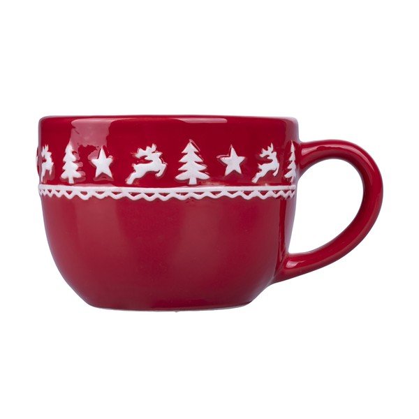 Tazza di Natale in ceramica rossa 410 ml Xmas - VDE Tivoli 1996-image-1