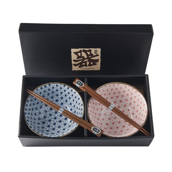 Set di 2 ciotole e bacchette Asanoha - MIJ-image-2