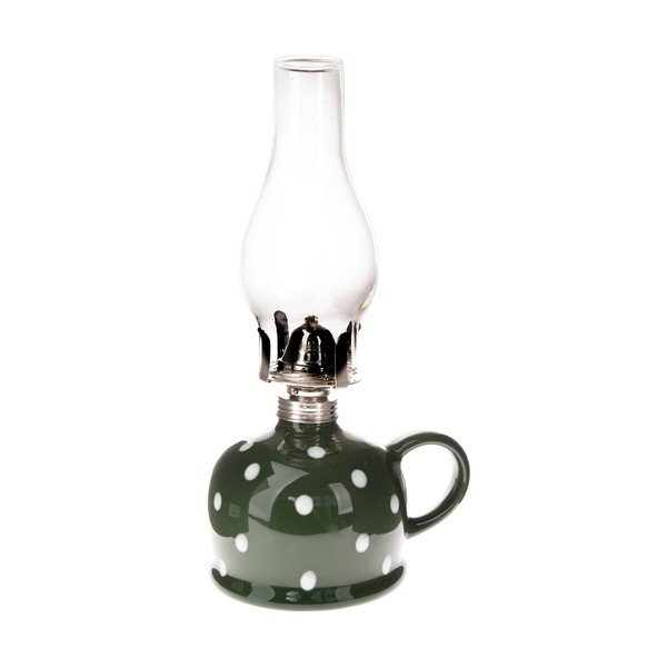 Lampada a cherosene in ceramica (altezza totale 28 cm) – Dakls