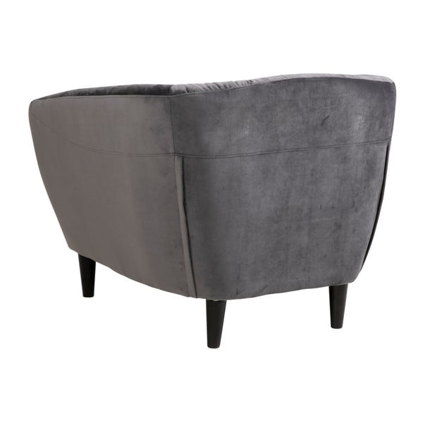 Poltrona in velluto grigio scuro Ria - Actona-image-1