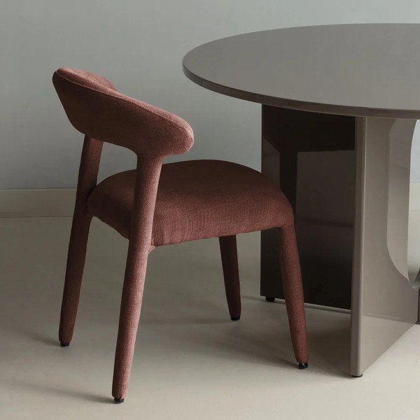 Sedie da pranzo in set burgundy imbottito 2 pz Sile – WOOOD-image-1