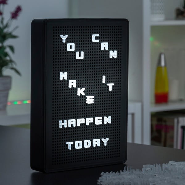 Lavagna luminosa a LED nera con lettere - InnovaGoods-image-2