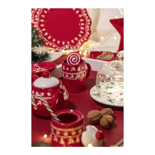 Tazza di Natale in ceramica rossa 410 ml Xmas - VDE Tivoli 1996-image-2