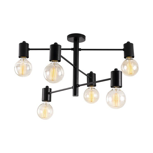 Lampada da soffitto nera per 6 lampadine Hexa - Opviq lights-image-2