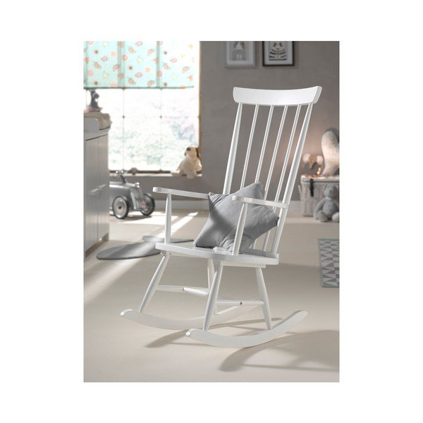 Sedia a dondolo bianca Rocky - Vipack-image-1