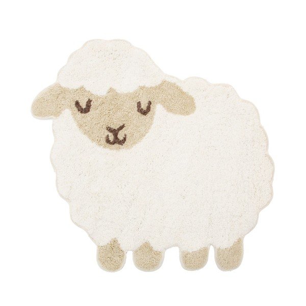 Tappeto bianco in cotone per bambini , 56 x 60 cm Baa Baa Lamb - Sass & Belle