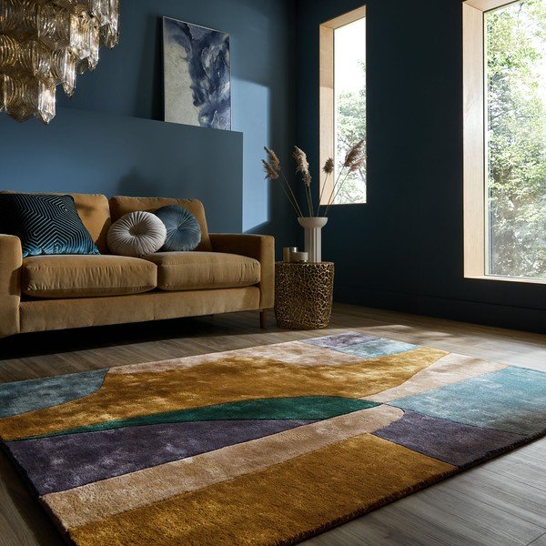 Tappeto in viscosa tessuto a mano 140x200 cm Polaris – Flair Rugs-image-1