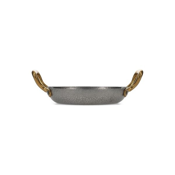 Piatto da portata argentato in metallo ø 18 cm Serve – BonBistro-image-2