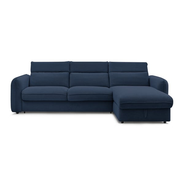 Divano angolare in blu scuro allungabile (con composizione variabile) Achille – Bobochic Paris-image-1