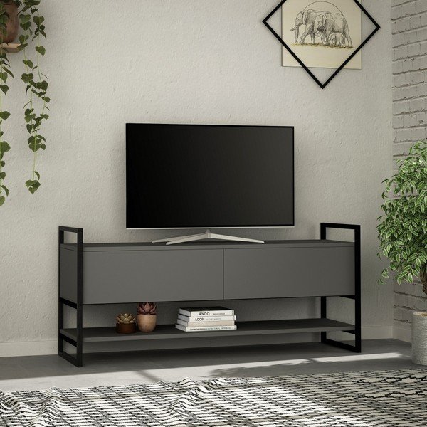 Tavolo TV antracite Metola Antracite - Homitis-image-1
