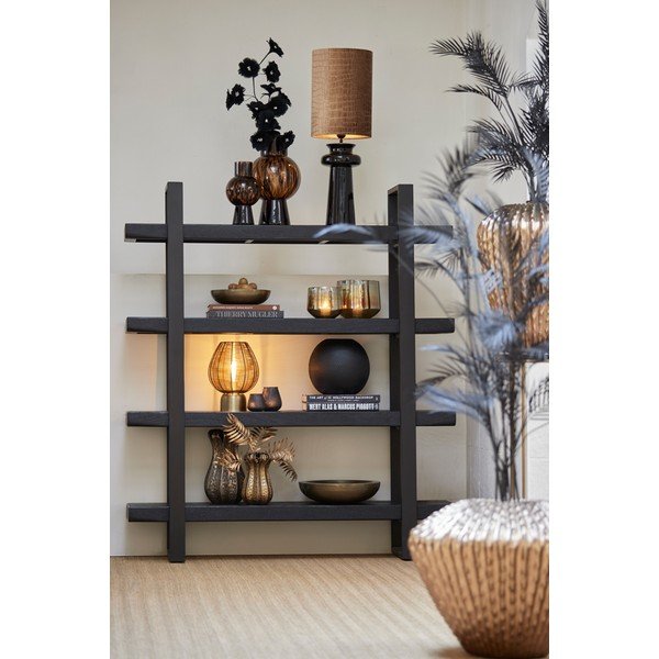 Scaffale in legno di mango nero 160x184 cm Muden - Light & Living-image-1