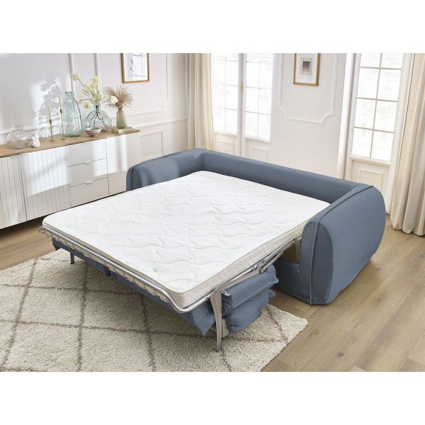 Divano blu per il riposo quotidiano/allungabile 216 cm Archimede – Bobochic Paris-image-1