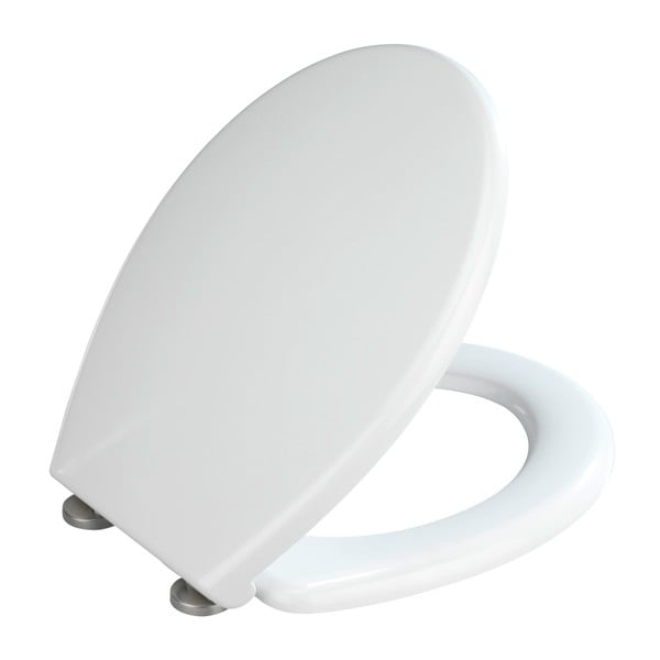Sedile per wc bianco con chiusura facilitata , 44,5 x 37 cm Bilbao - Wenko-image-2