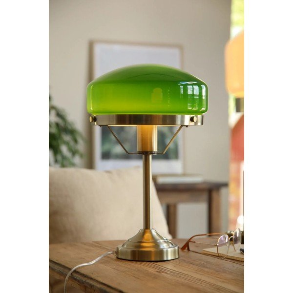 Lampada da tavolo verde/color ottone (altezza totale 39 cm) Aurelia – Markslöjd-image-1