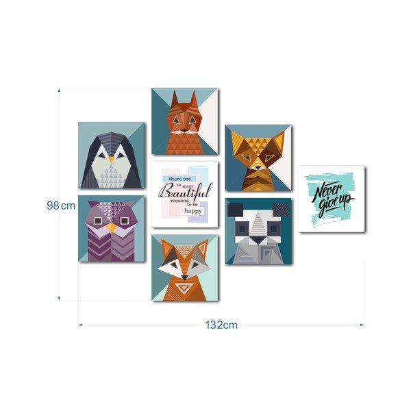 Set di 8 dipinti Animali - Insigne-image-2