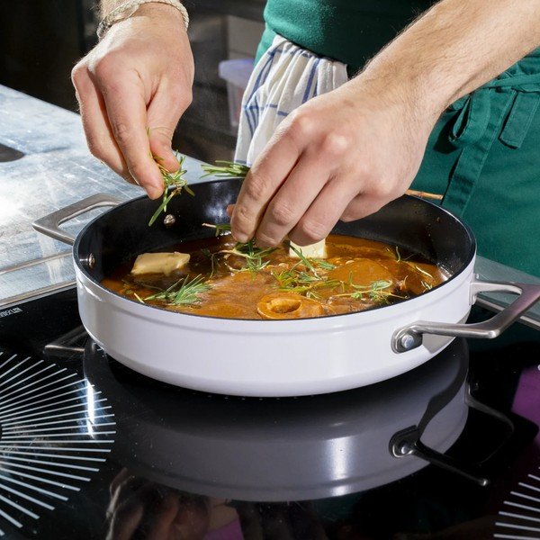 Padella con coperchio/con superficie in ceramica ø 28 cm Meda 4.0 – FABINI-image-1