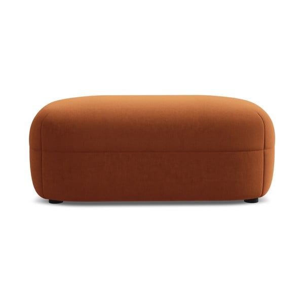 Pouf in velluto arancione Moana - Makamii