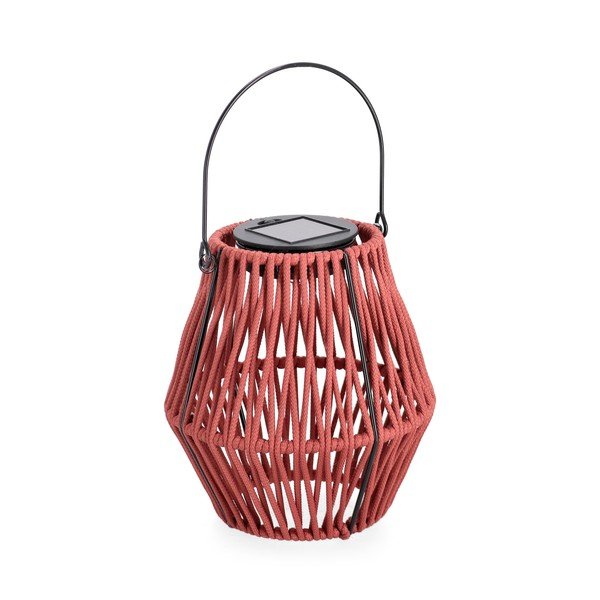 Lanterna a LED rossa con alimentazione a pannelli solari (altezza totale 17 cm) Juny – Yes Everyday
