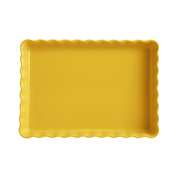 Tortiera in ceramica gialla , 24 x 34 cm - Emile Henry-image-2