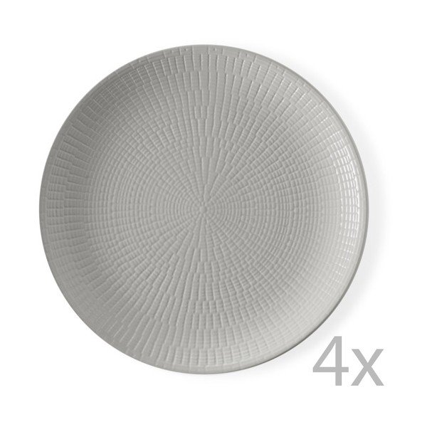 Sada 4 talířů Granaglie Gris, 27 cm