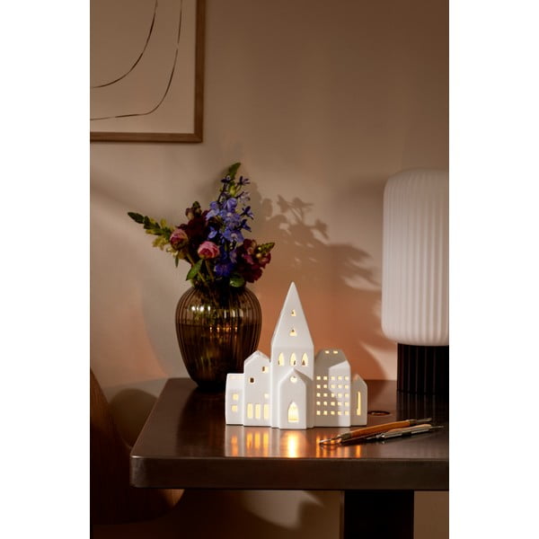 Portacandele in ceramica per tea light Urbania Lighthouse City - Kähler Design-image-1